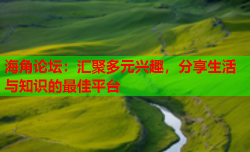 海角论坛：汇聚多元兴趣，分享生活与知识的最佳平台